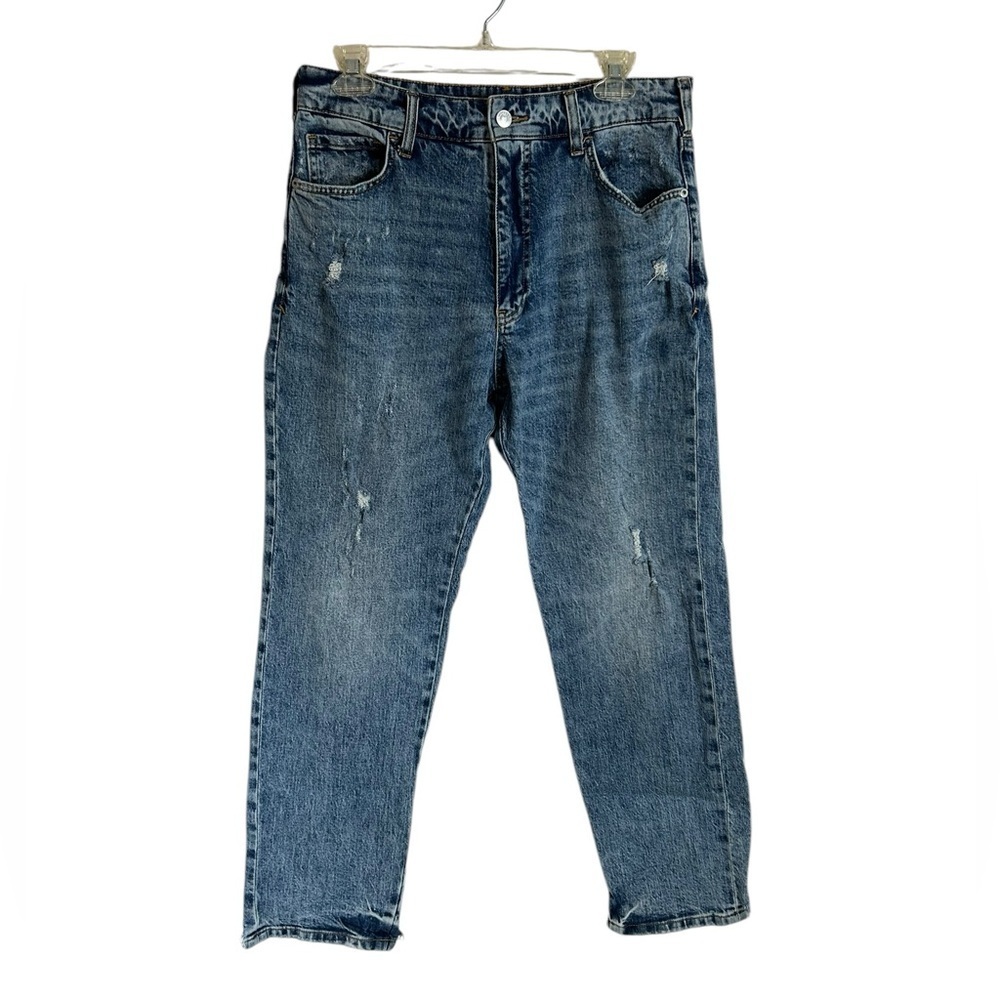 Anthropologie Pilcro Acid Wash Distressed High Waisted Jeans Womens Size 27 - Picture 3 of 13